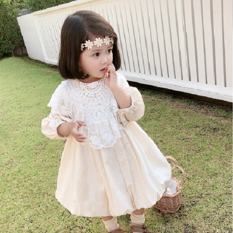 Vestido de Algodão e Bordado - 2 a 6 Anos