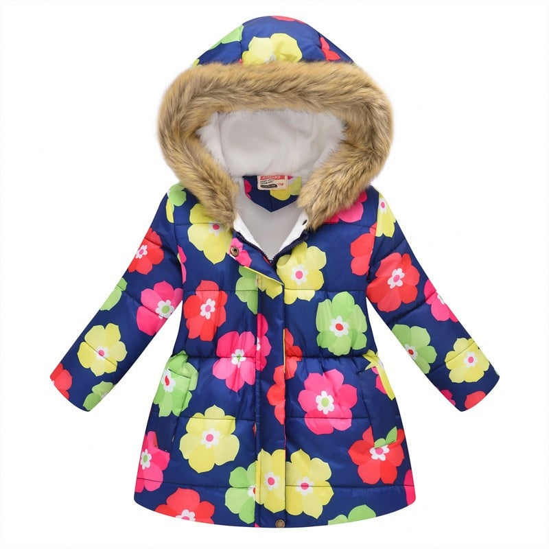 Casaco de inverno para meninas - 3 a 10 anos