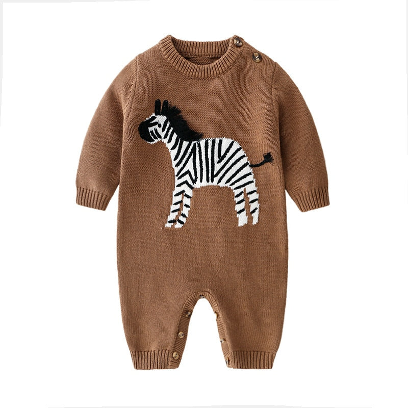 Macacão de Malha de Lã Lindo para Bebês - 3 meses a 2 anos