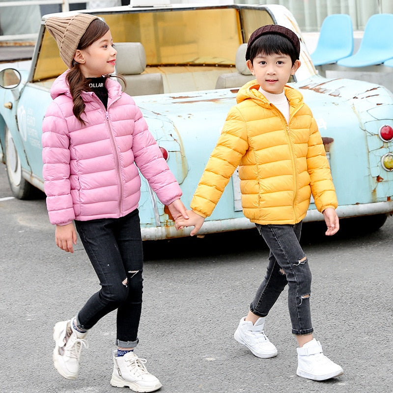 JAQUETA CASUAL INFANTIL COM CAPUZ PARA MENINOS E MENINAS - 2 a 14 anos