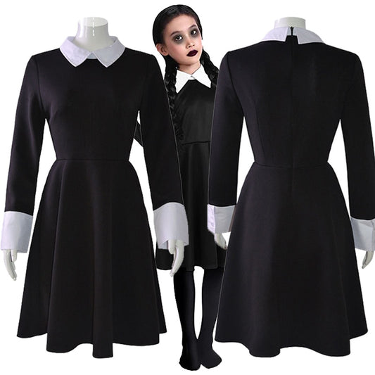 Vestido Preto da Wandinha Addams - Infantil e Adulto