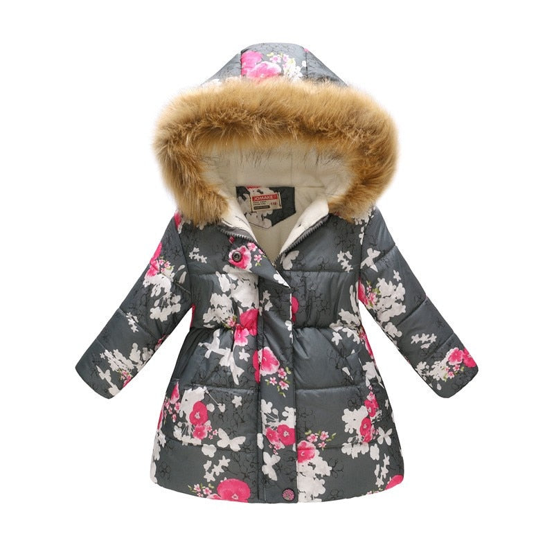 Casaco de inverno para meninas - 3 a 10 anos