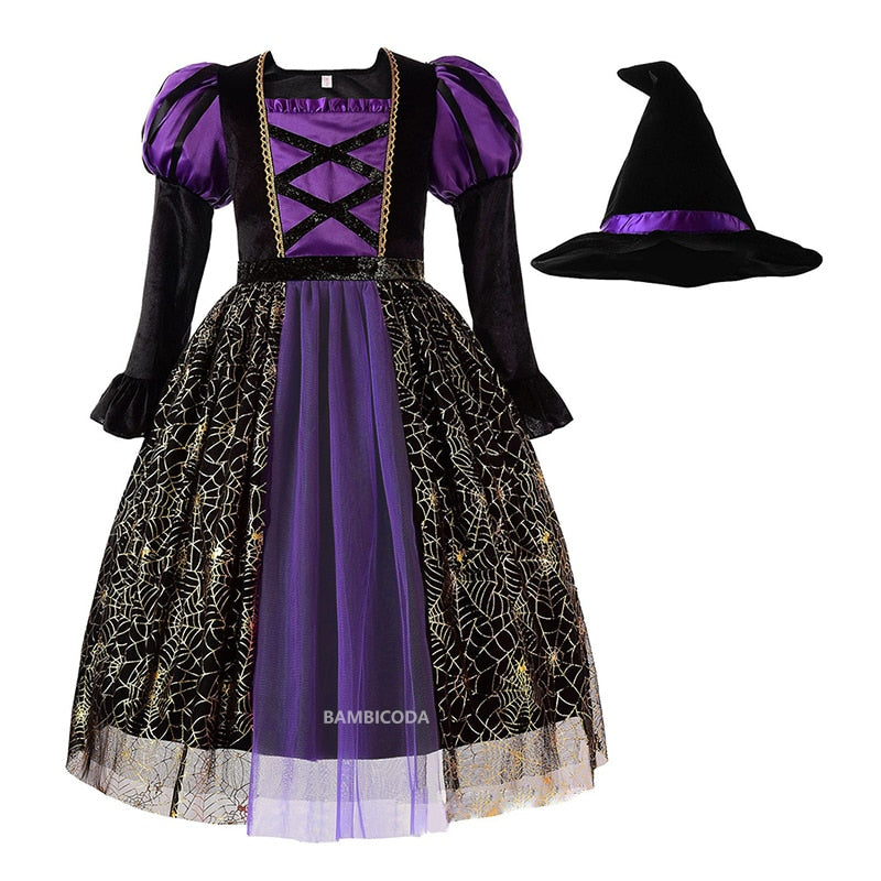 Vestido Bruxinha 3 a 10 Anos
