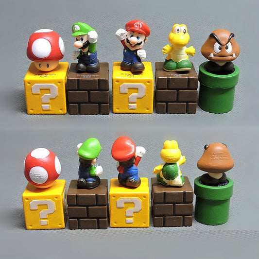 Pack com 5 Action Figures do Super Mario