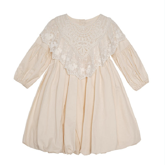 Vestido de Algodão e Bordado - 2 a 6 Anos