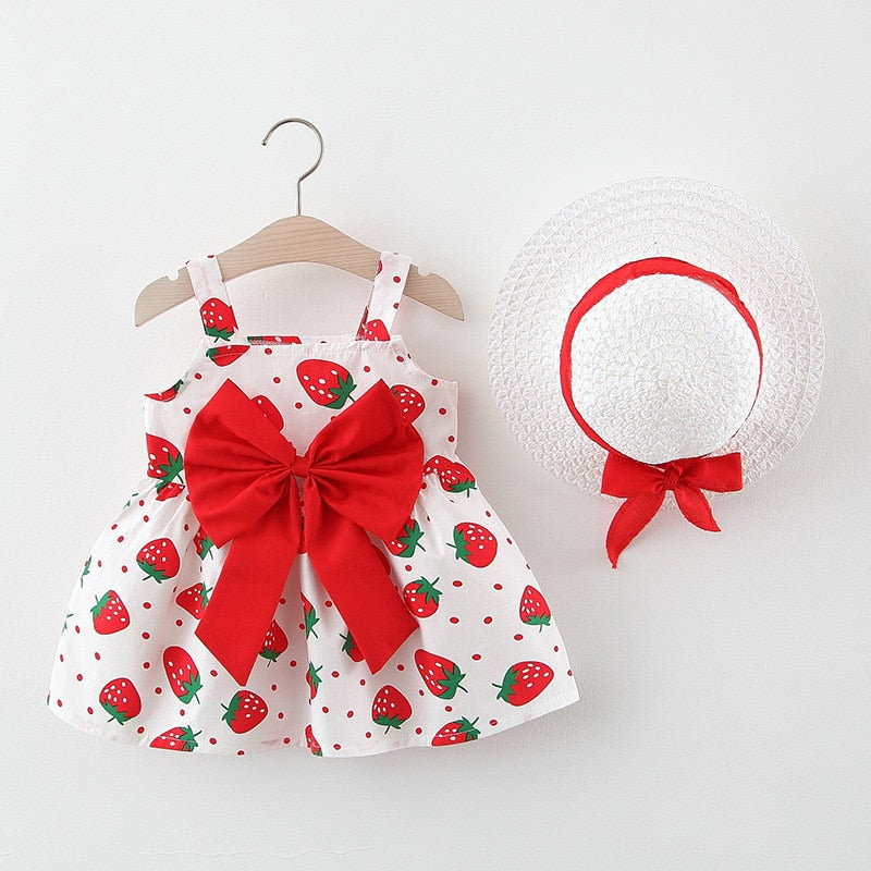 Vestido Estampado com Chapéu - 9 meses a 3 anos