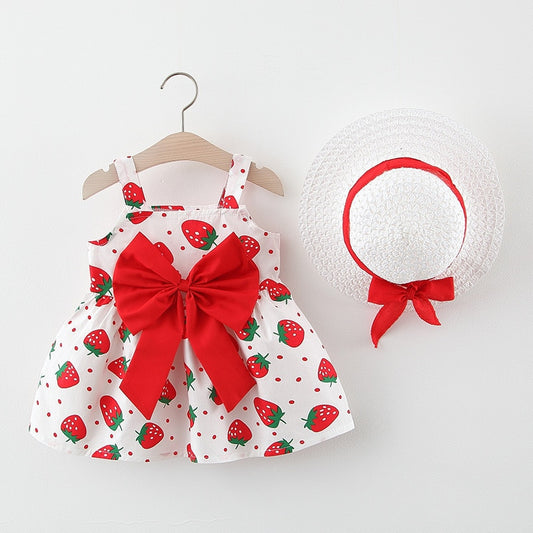 Vestido Estampado com Chapéu - 9 meses a 3 anos