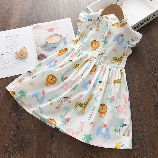Vestido Estampado Safari - 3 a 7 anos