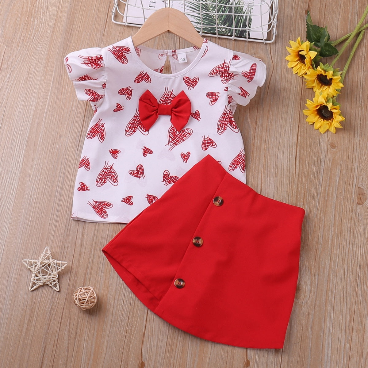 Conjunto de Verão para Meninas - 2 a 6 Anos