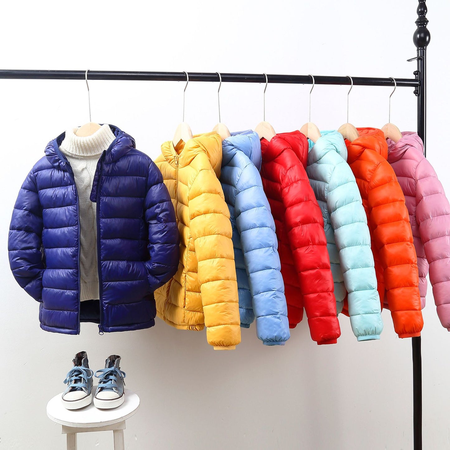 JAQUETA CASUAL INFANTIL COM CAPUZ PARA MENINOS E MENINAS - 2 a 14 anos