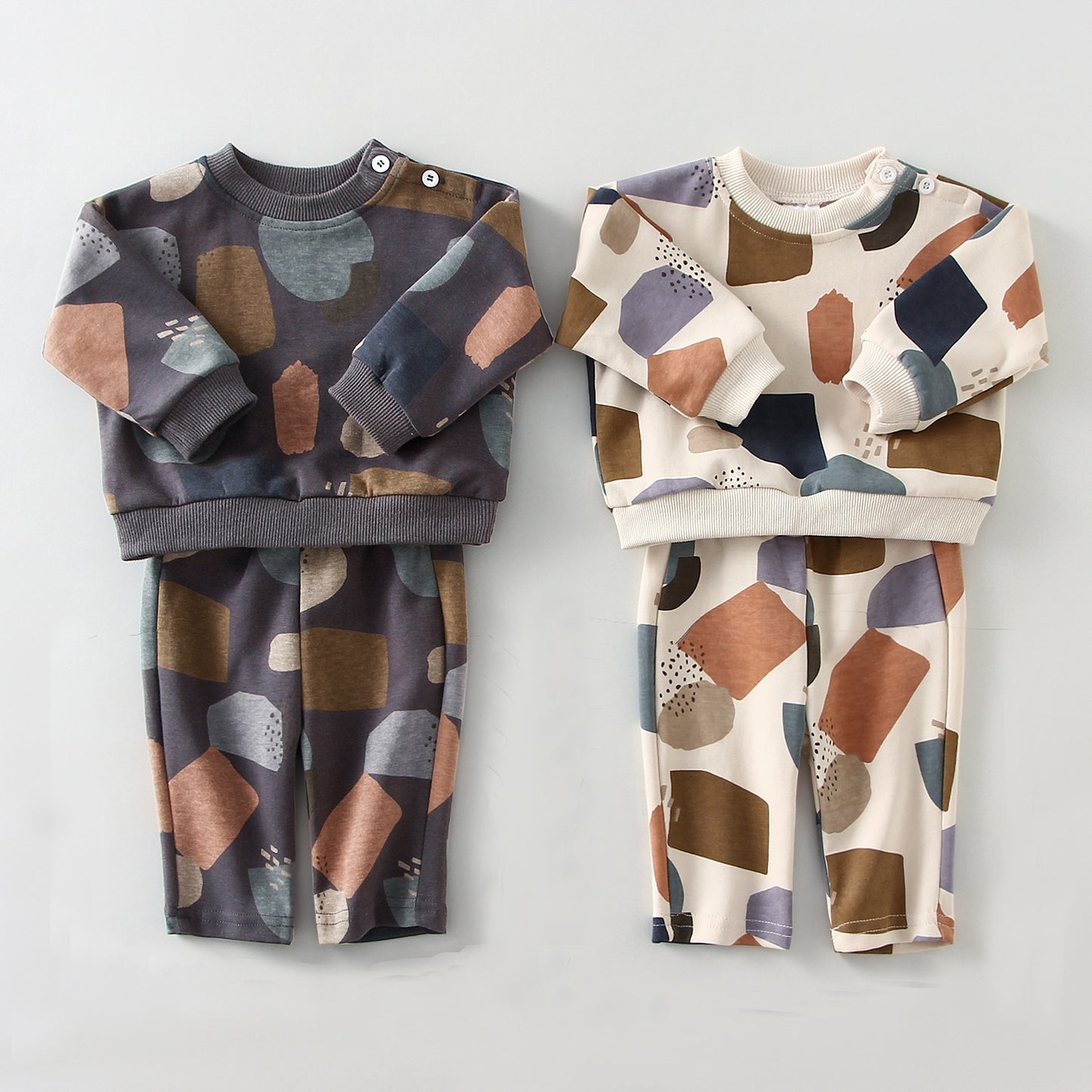 Conjunto Estampado Manga Longa - 3 a 18 Meses