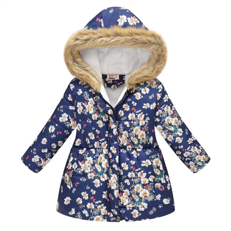 Casaco de inverno para meninas - 3 a 10 anos