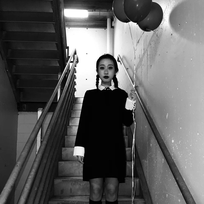 Vestido Preto da Wandinha Addams - Infantil e Adulto