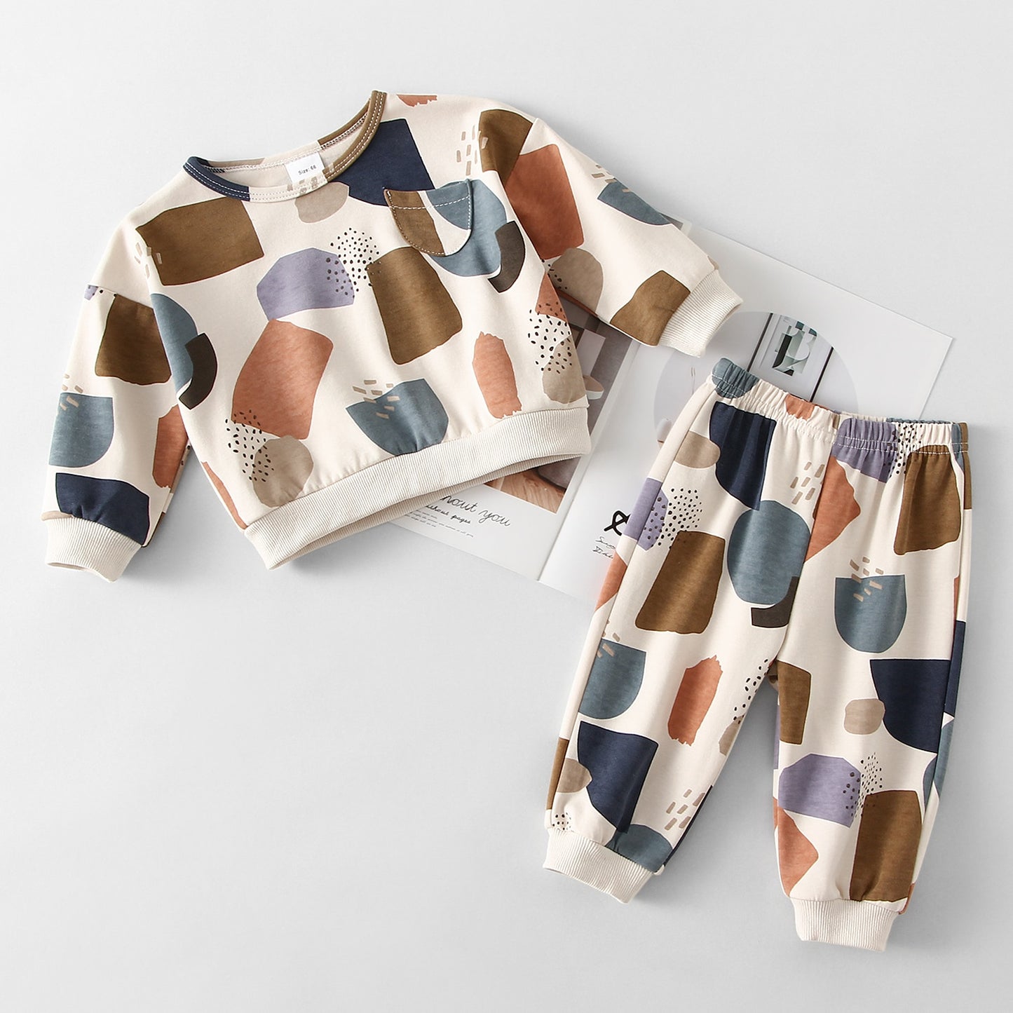 Conjunto Estampado Manga Longa - 3 a 18 Meses