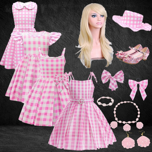 Fantasia Barbie Xadrez - 3 a 9 anos