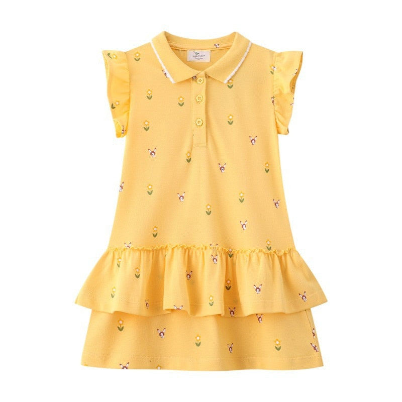 Vestido Estampado Manga Curta - 2 a 7 anos