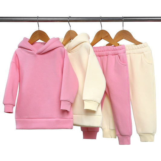 Conjunto infantil de Moletom com capuz para inverno - 1 a 7 anos