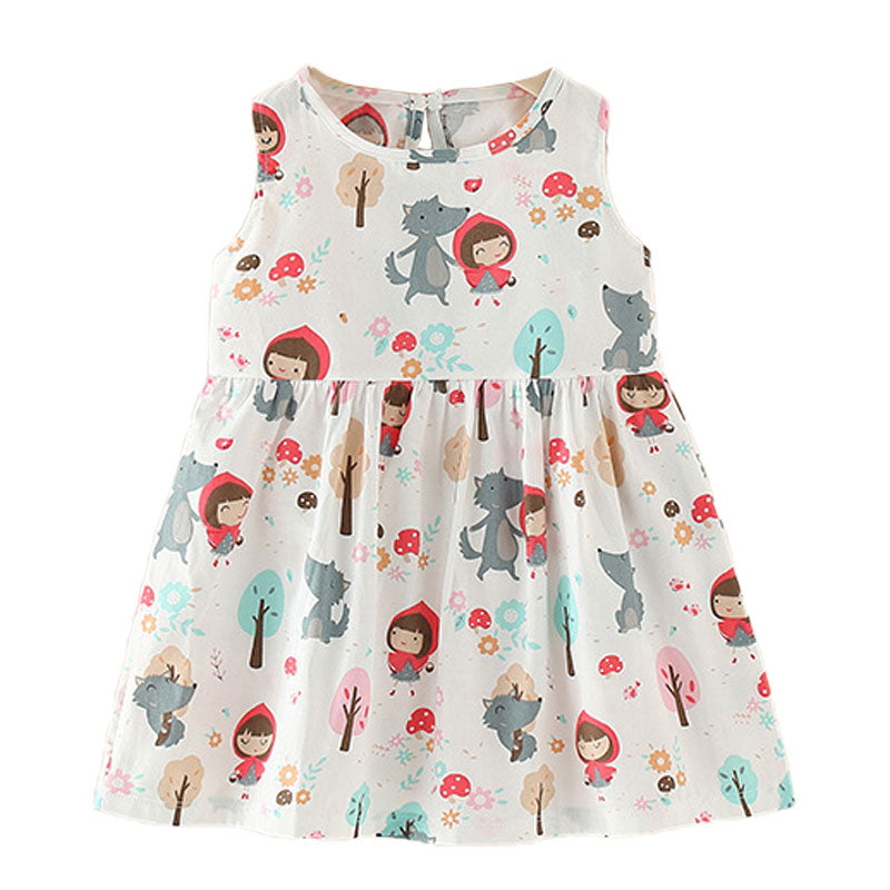Vestido Infantil de Verão para Princesas - 12 meses a 5 anos