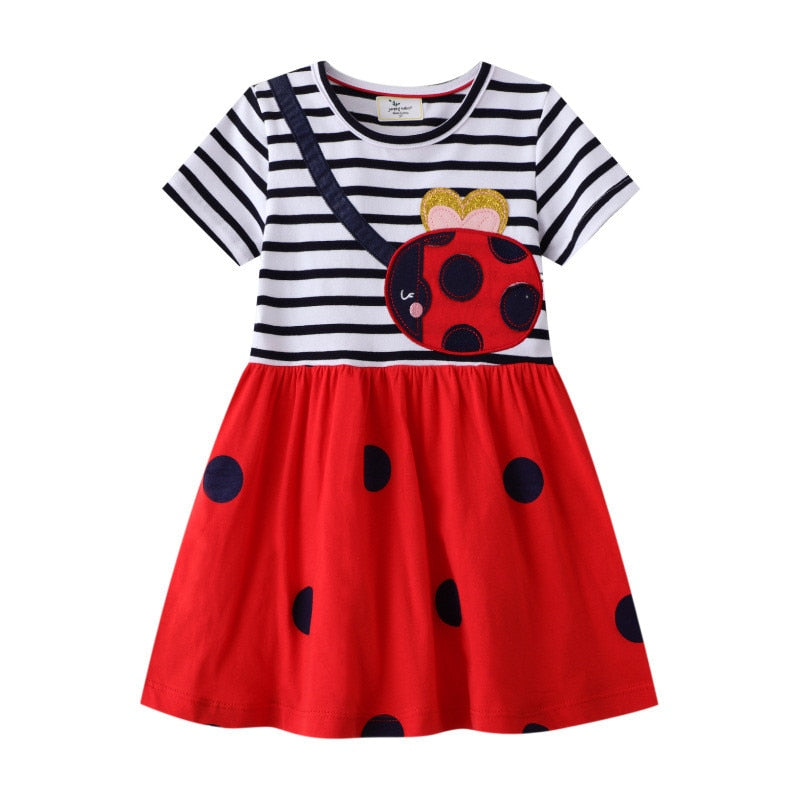 Vestido Estampado Manga Curta - 2 a 7 anos