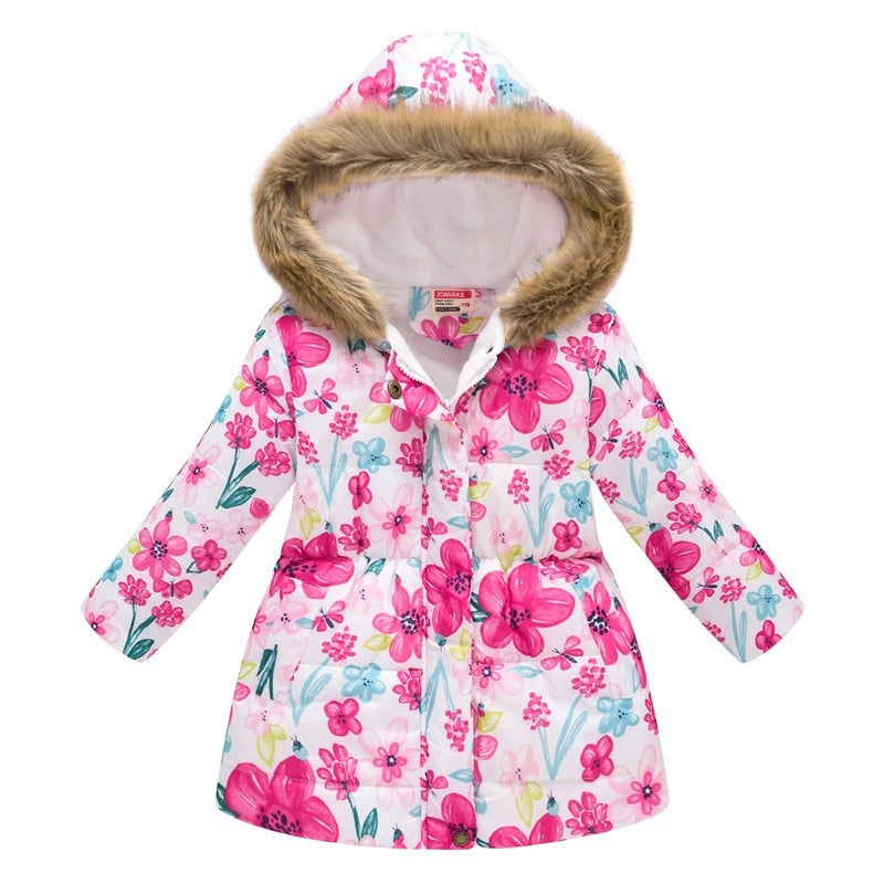 Casaco de inverno para meninas - 3 a 10 anos