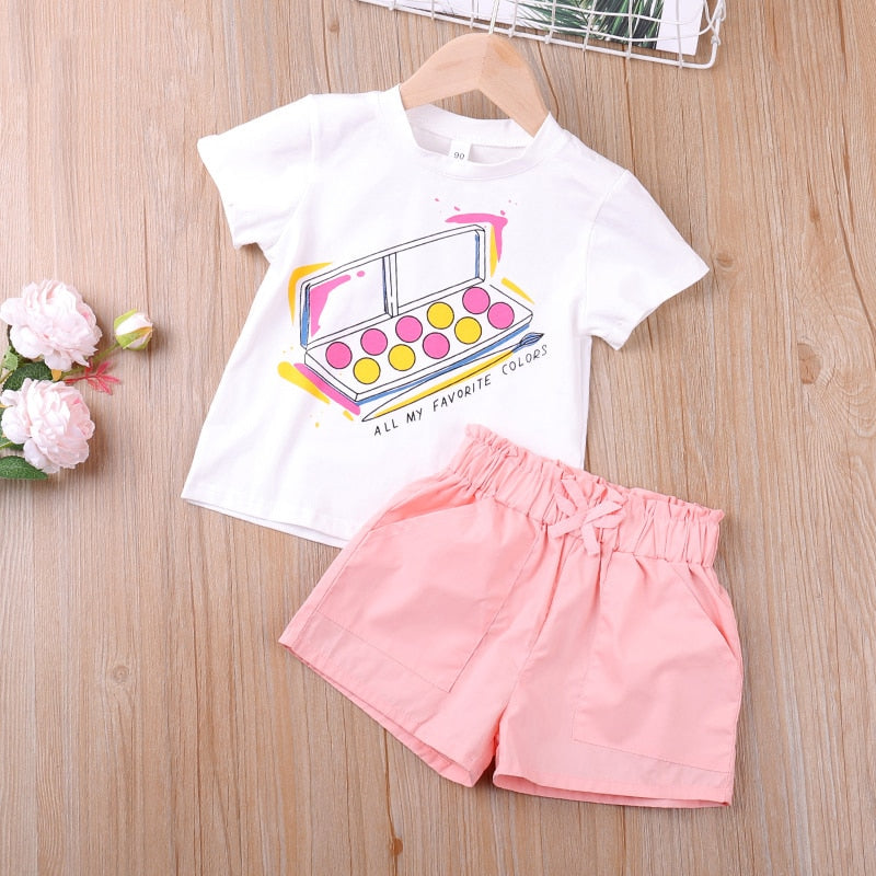 Conjunto de Verão para Meninas - 2 a 6 Anos