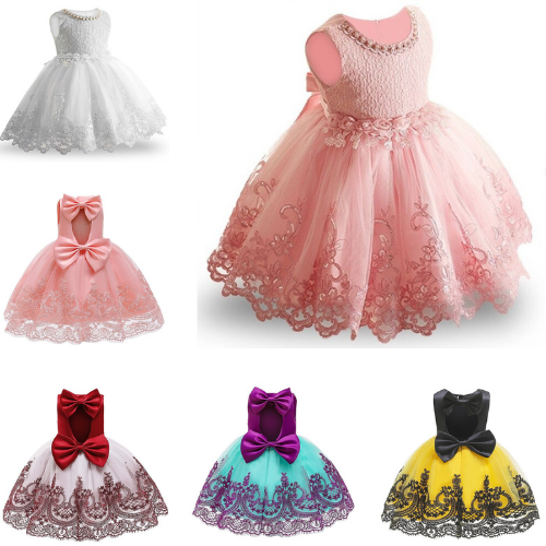 Vestido elegante para meninas - 9 meses a 5 anos