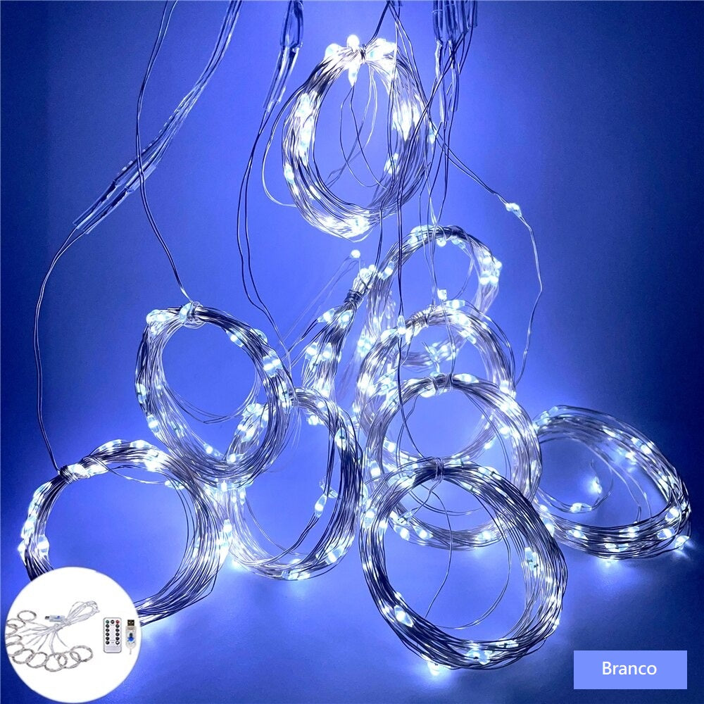 Cortina de Luz de LED para Decoração