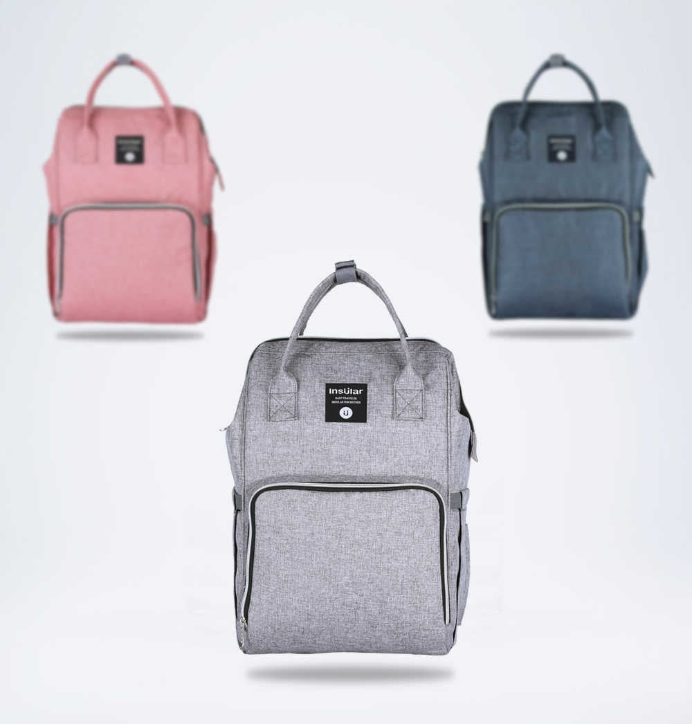 Mochila Mamãe Bebê de Grande Capacidade Impermeável Multi-Função