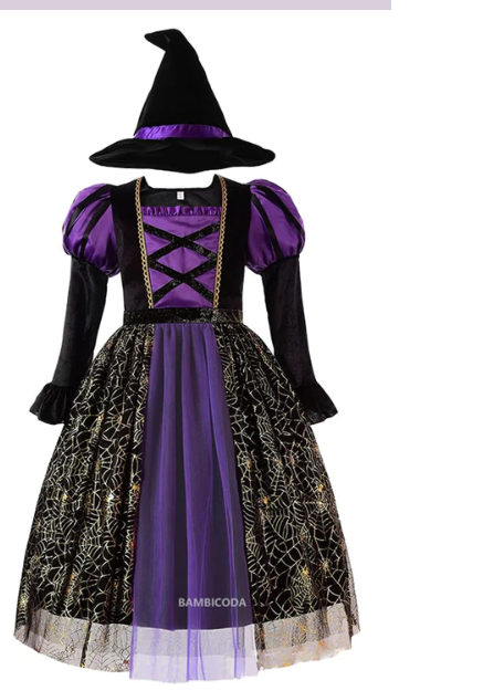 Vestido Bruxinha 3 a 10 Anos