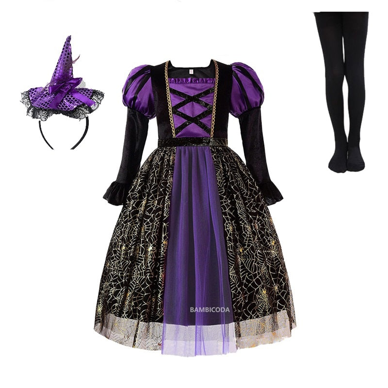 Vestido Bruxinha 3 a 10 Anos