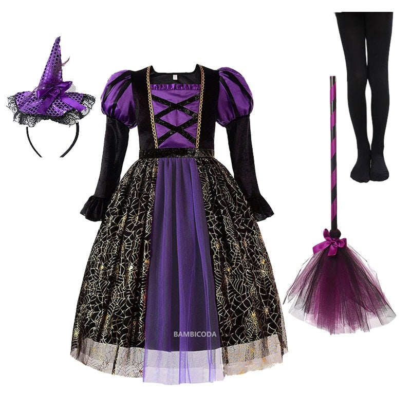 Vestido Bruxinha 3 a 10 Anos