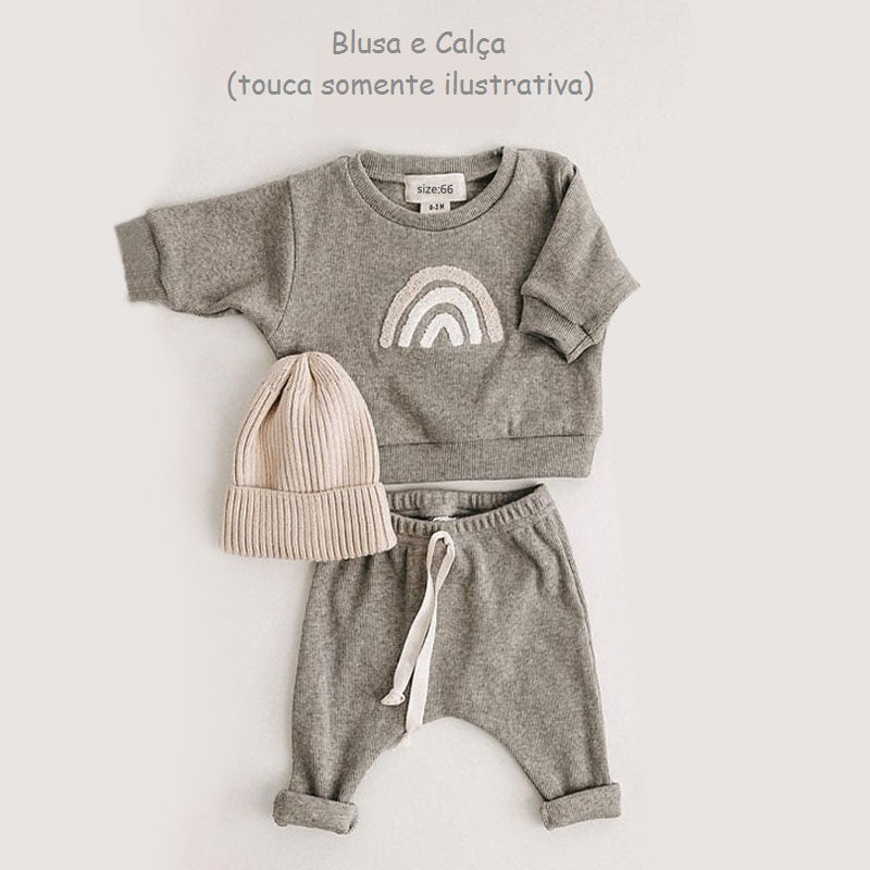 Conjunto de moletom para bebês - 3 meses a 3 anos