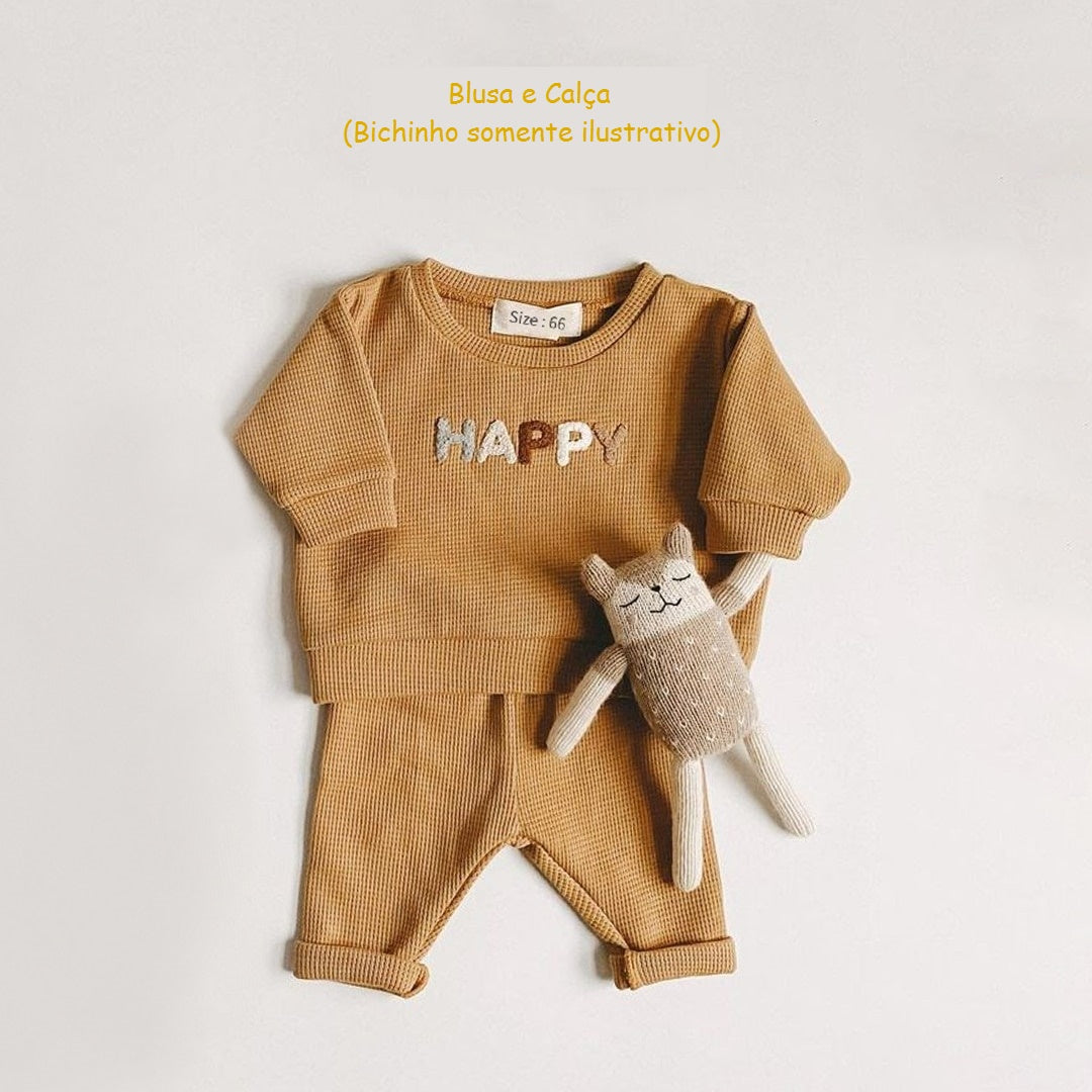 Conjunto de moletom para bebês - 3 meses a 3 anos