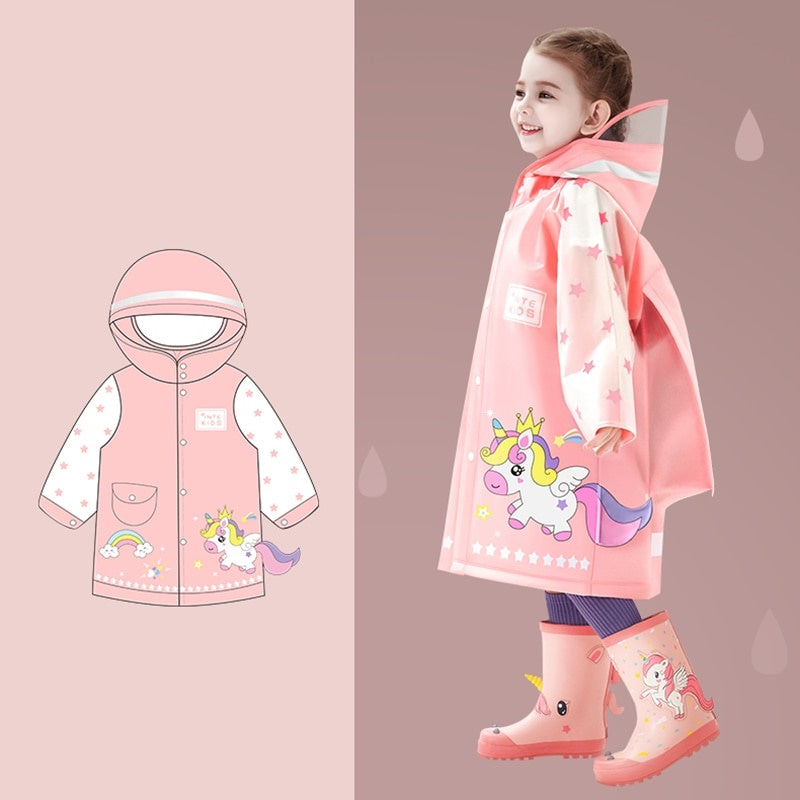 Capa de Chuva Infantil Resistente e Linda - 2 a 15 anos